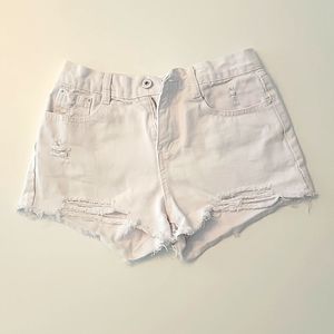 White Denim Short